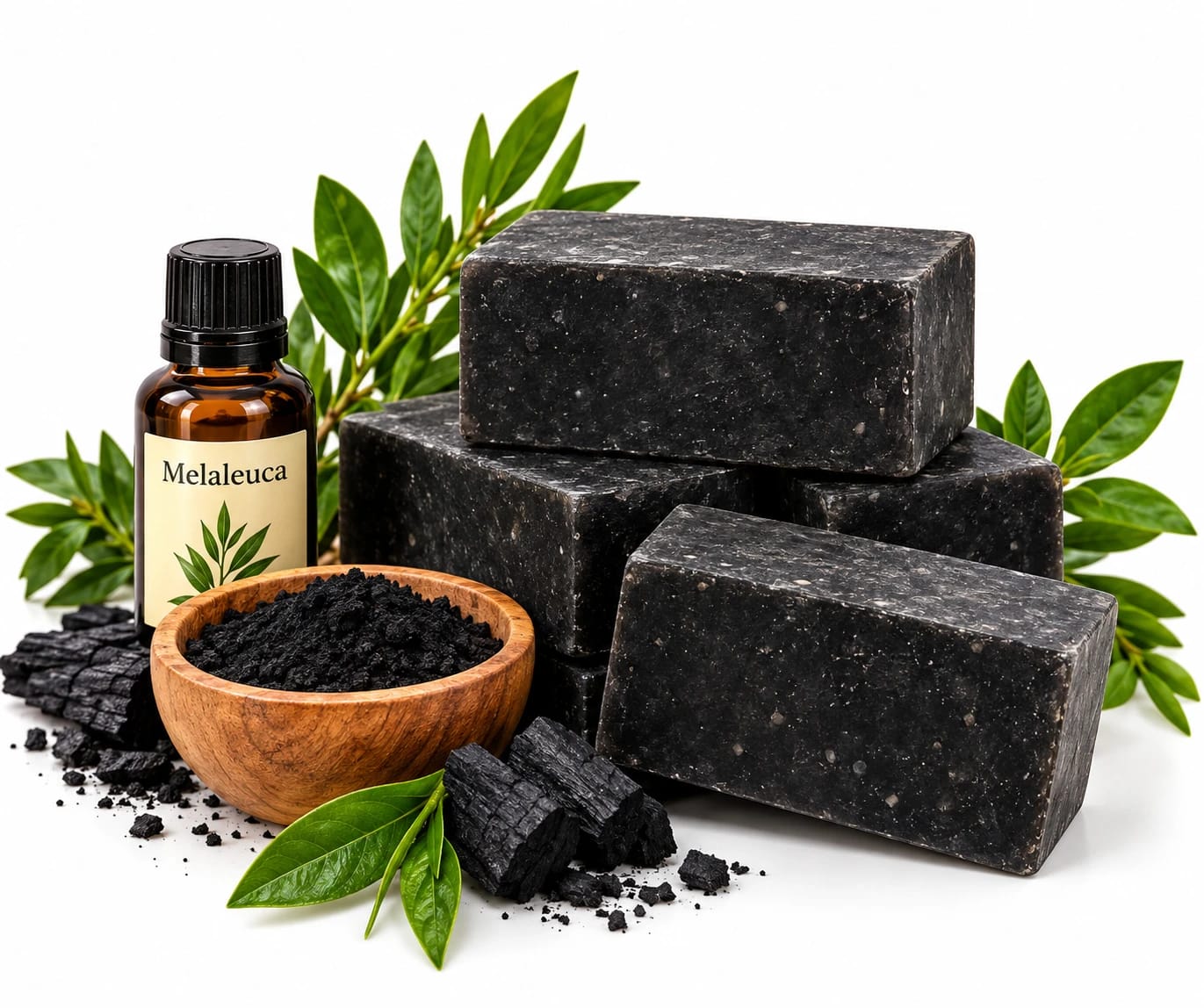 Sabonete Artesanal de Carvão com Melaleuca - Foto 1