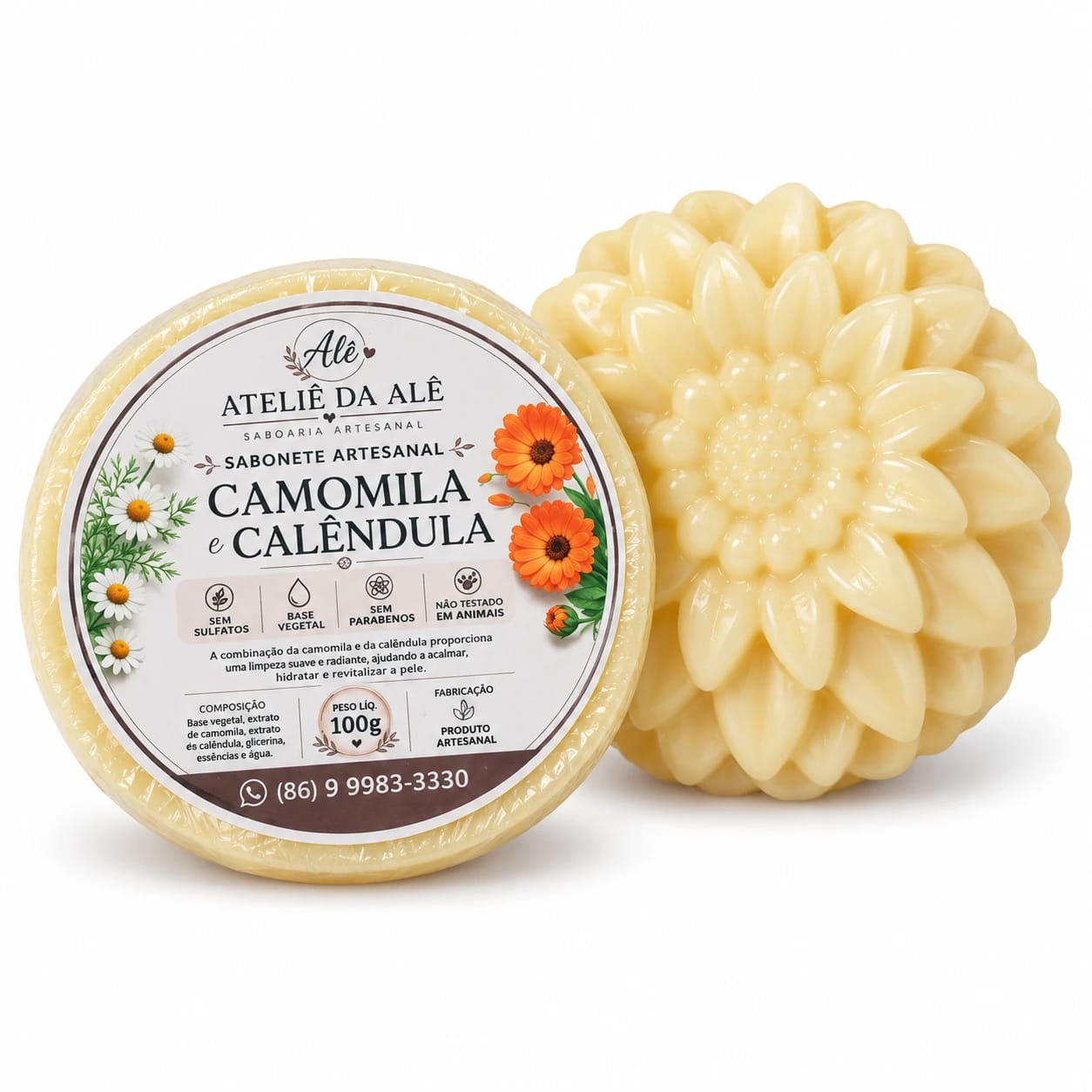 Sabonete de Camomila e Calêndula - Foto 1